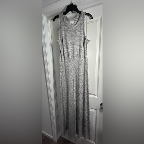 Lou & Grey Gray Off the Shoulder Full Length Maxi Dress - Picture 1 of 3